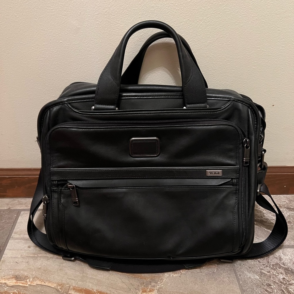 Tumi Leather Laptop Briefcase